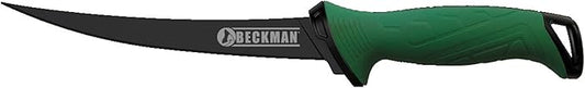 Beckman Fillet Knife 7" 420J2 Stainless Blade and Ergonomic Soft Grip Handle,Green